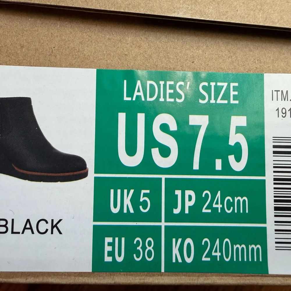 Dr.‎ Scholl's Black Wedge Ankle Boots Ladies Size 7.5 NEW